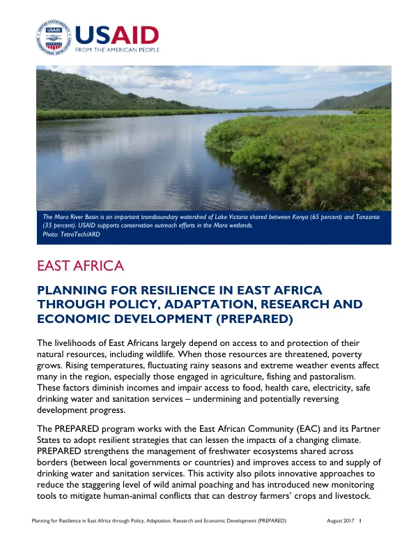 Fact Sheet: PREPARED Program (East Africa)