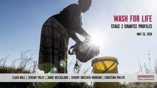 WASH for Life: Stage 2 Grantee Profiles