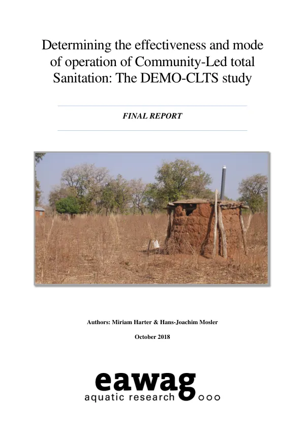 Determining the Effectiveness and Mode of Operation of Community-Led Total Sanitation: The DEMO-CLTS study