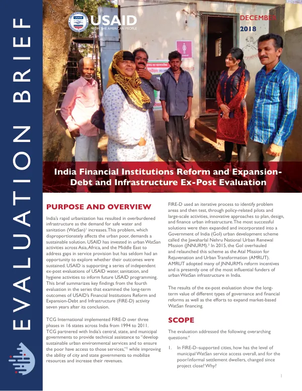 India Fire-D Project Ex-Post Evaluation Brief