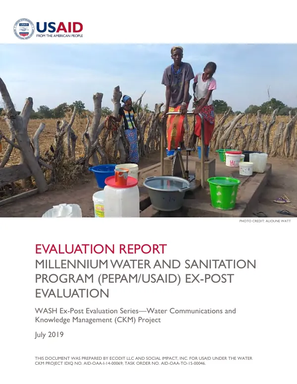 Evaluation report : millennium water and sanitation program (PEPAM/USAID) ex-post evaluation
