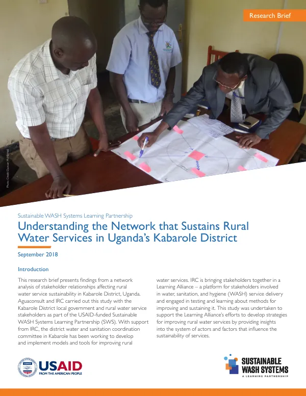 Understanding the Network that Sustains Rural Water Services in Uganda’s Kabarole District