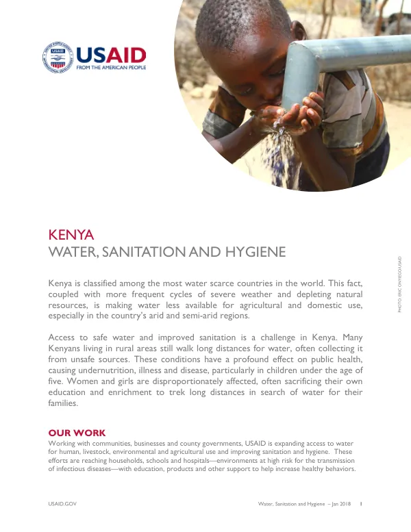 Kenya Water, Sanitation, and Hygiene Fact Sheet