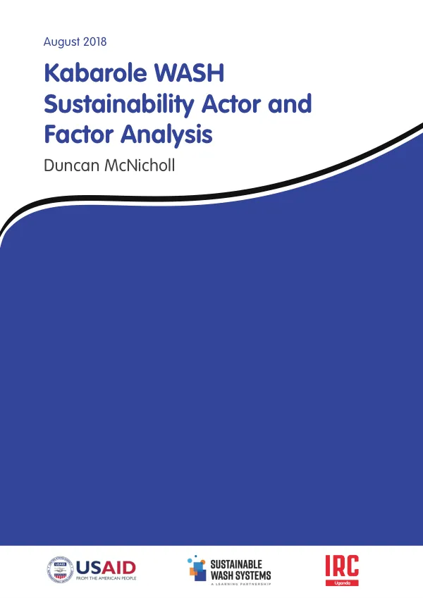 Kabarole WASH Sustainability Actor and Factor Analysis