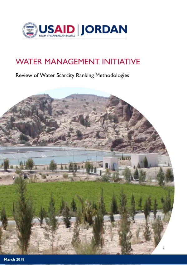 USAID/Jordan Water Management Initiative: Review of Water Scarcity Ranking Methodologies