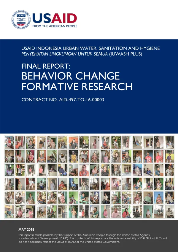 IUWASH PLUS Behavior Change Formative Research – Final Report