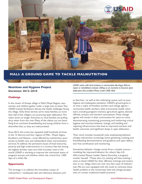 Project Profile: Mali Nutrition and Hygiene