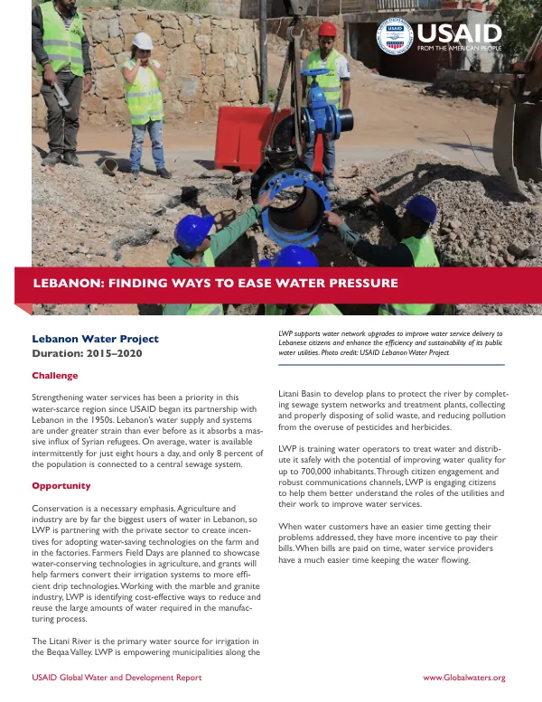 Project Profile: Lebanon Water Project