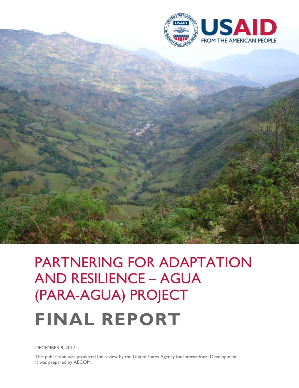 Partnering for Adaptation and Resilience – Agua (PARA-Agua) Project: Final Report