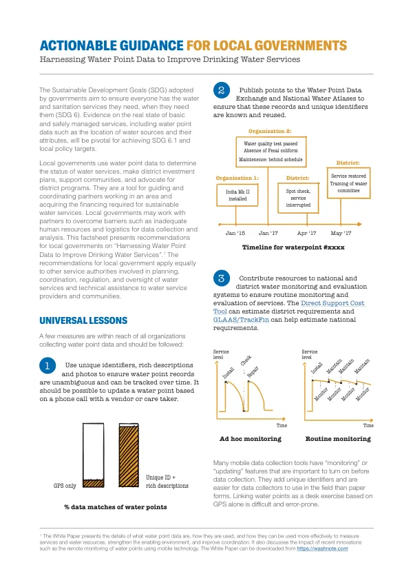 Water Point Monitoring: Actionable Guidance for Local Governments