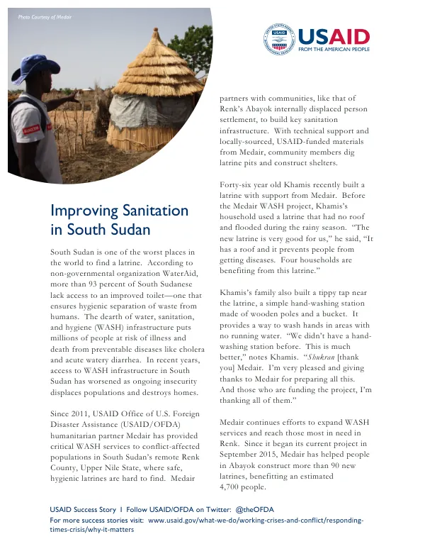 Improving Sanitation in South Sudan
