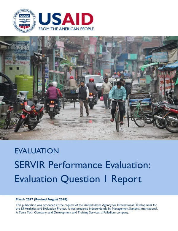 SERVIR Performance Evaluation: Evaluation Question 1 Report