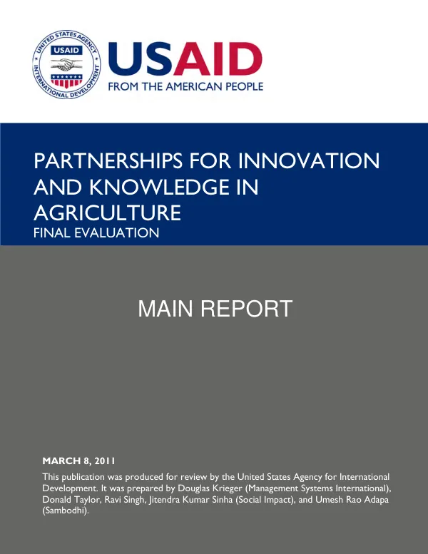 Partnerships for Innovation and Knowledge in Agriculture (PIKA): Final Evaluation