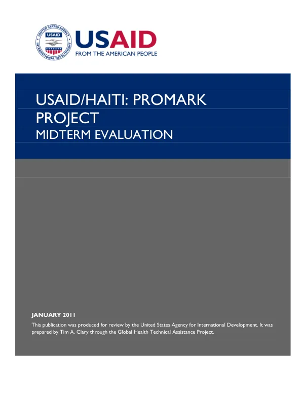 USAID/Haiti - PROMARK Project - Mid-term Evaluation