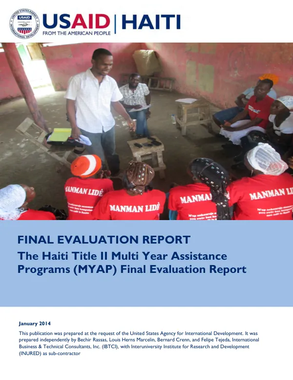 The Haiti Title II Multi Year Assistance Programs (MYAP) Final Evaluation Report