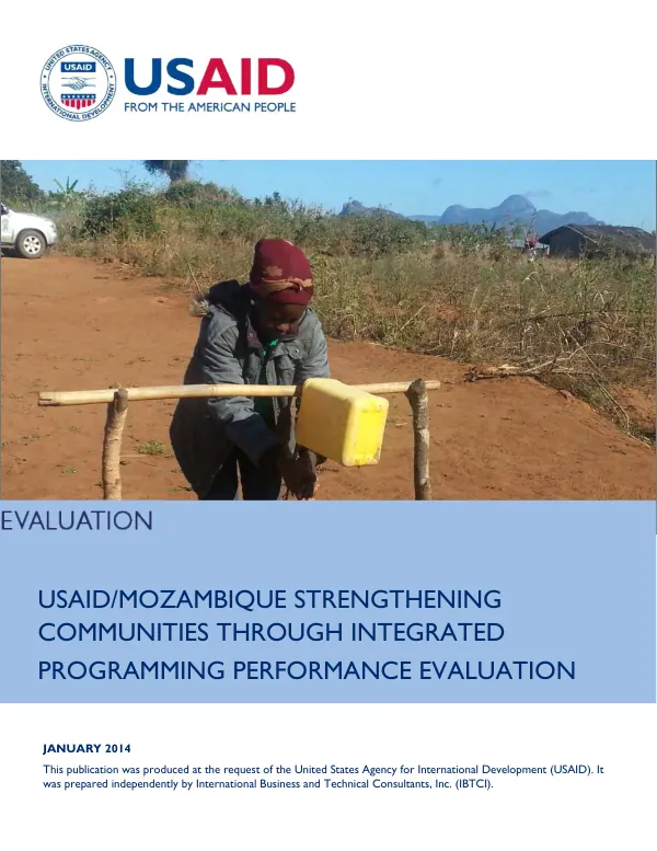 USAID/Mozambique Strengthening Communities Through Integrated Programming Zambézia Performance Evaluation
