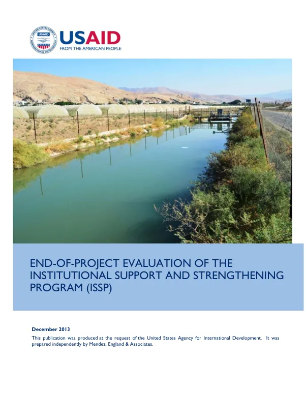 End-of-Project Evaluation of the Institutional Support and Strengthening Program (ISSP)
