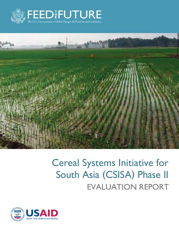 Cereal Systems Initiative for South Asia (CSISA) Phase II Evaluation Report