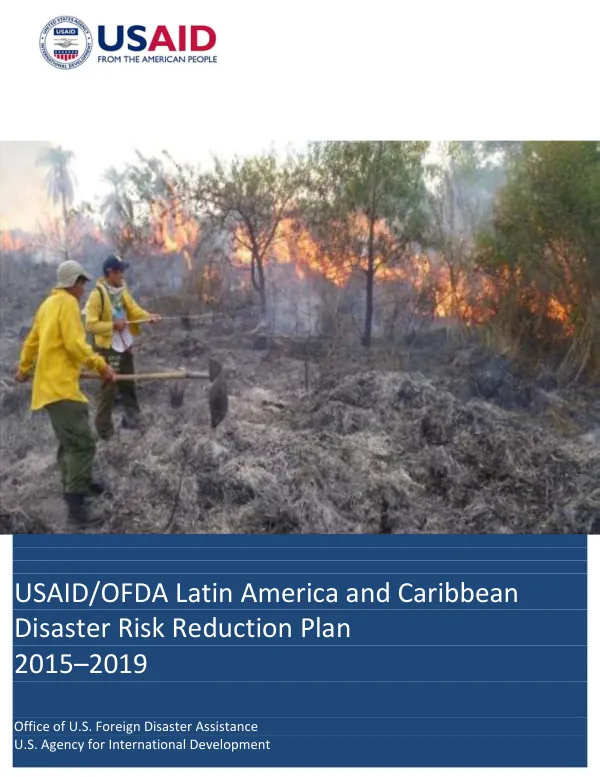 Latin America and the Caribbean Disaster Risk Reduction Plan 2015-2019