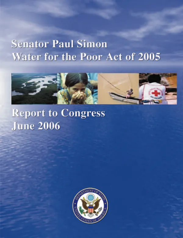 Senator Paul Simon Water for the Poor Act: 2006 Report to Congress