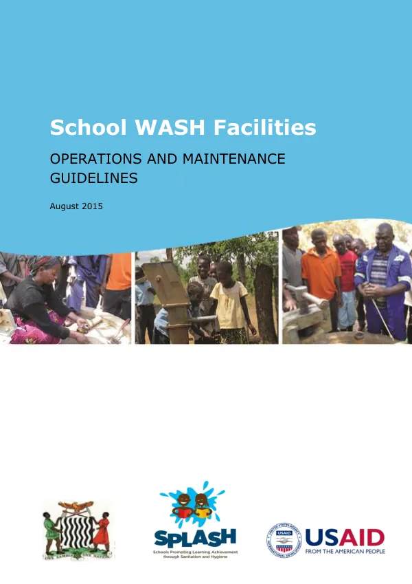School WASH Facilities: Operations and Maintenance Guidelines