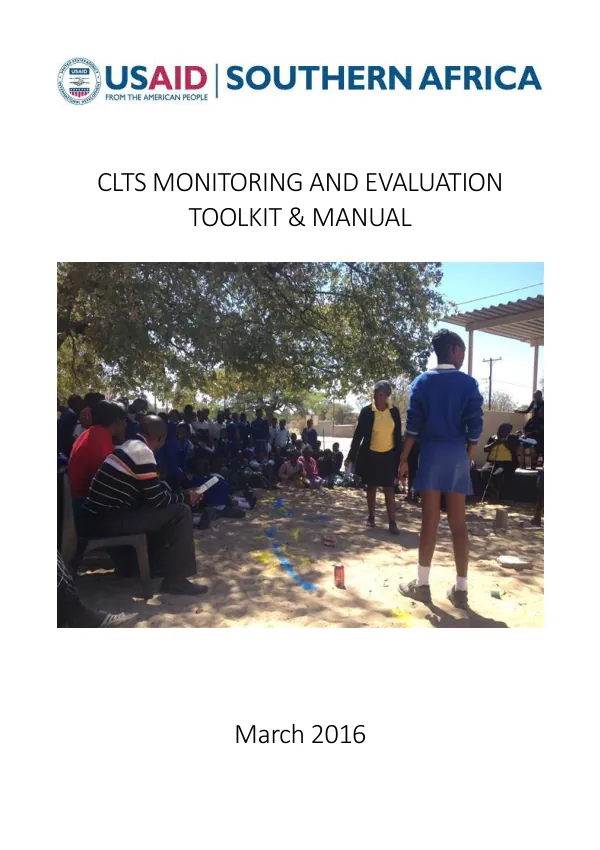 CLTS Monitoring and Evaluation Toolkit & Manual
