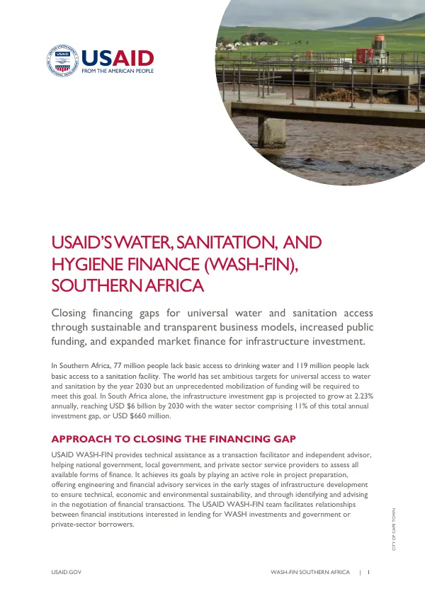 USAID's WASH-FIN Southern Africa