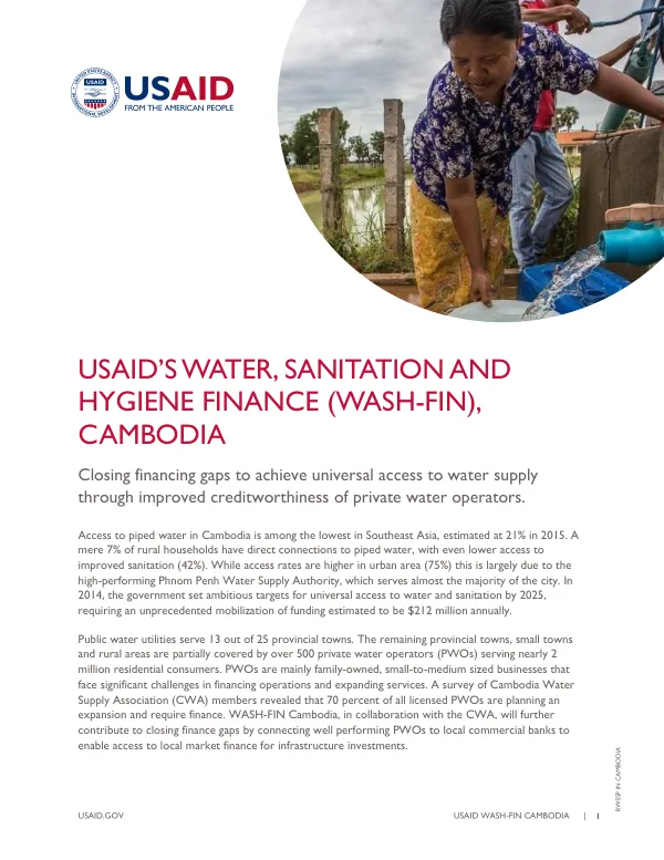 USAID's WASH-FIN Cambodia