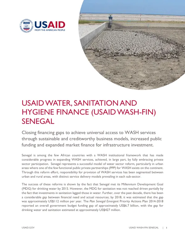 USAID's WASH-FIN Senegal