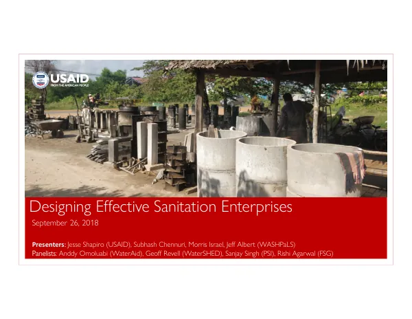 Presentation: Designing Effective Sanitation Enterprises