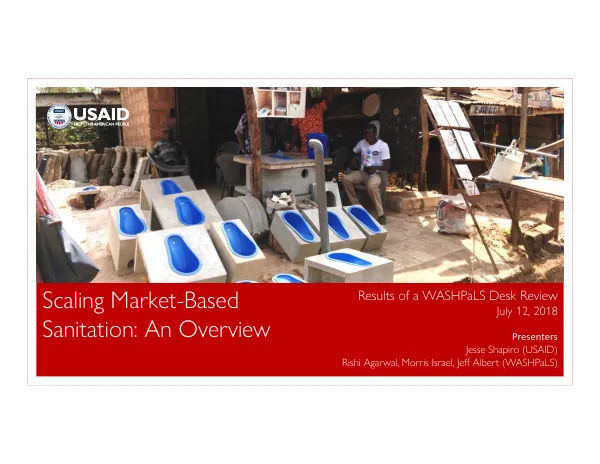Presentation: Scaling Market-Based Sanitation