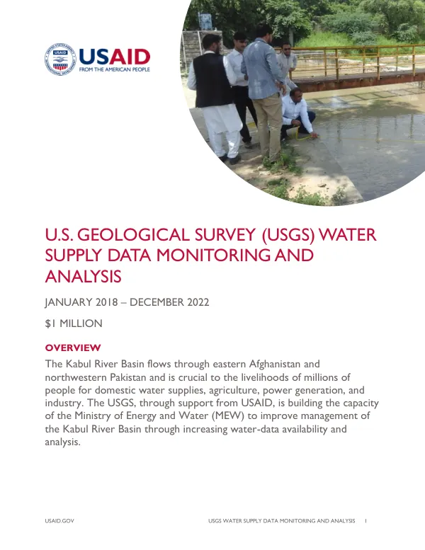 U.S. Geological Survey (USGS) Water Supply Data Monitoring and Analysis