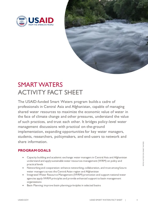 Smart Waters Activity Fact Sheet