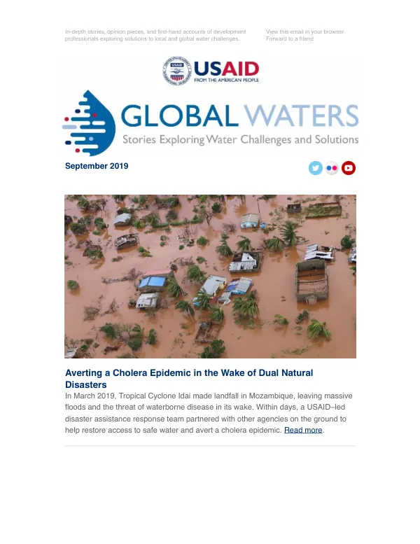 Global Waters Stories - September 2019