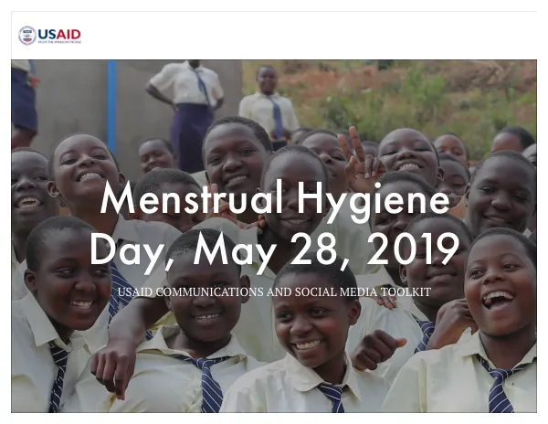 Social Media Toolkit: Menstrual Hygiene Day 2019