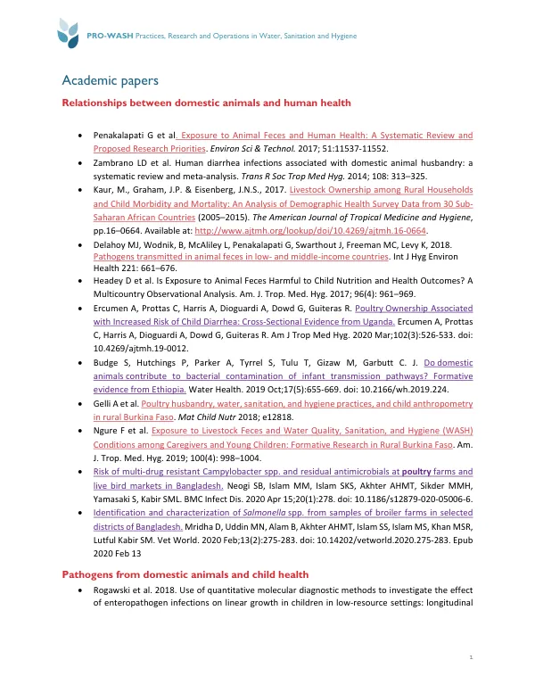 Resource Guide on WASH, Nutrition and Child Health