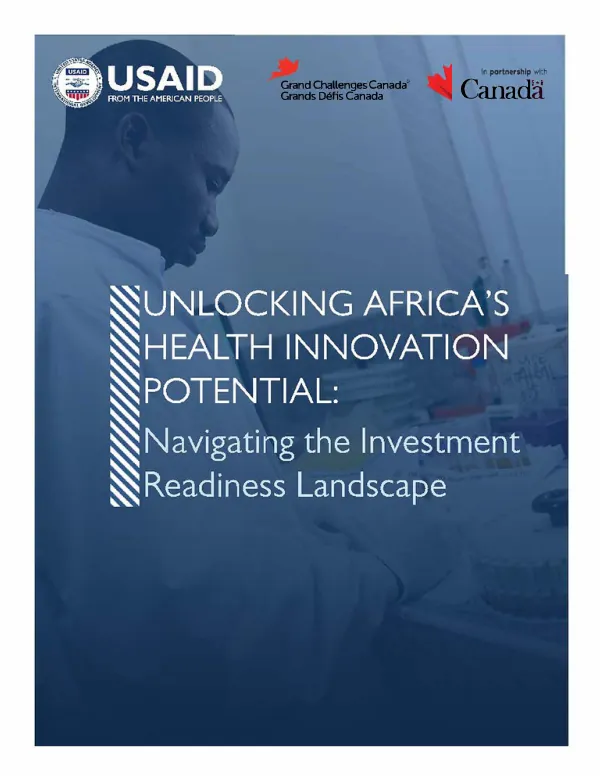 UNLOCKING AFRICA'S HEALTH INNOVATION POTENTIAL: Navigating the Investment Readiness Landscape
