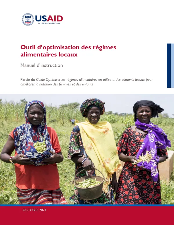 Instruction Manual for Local Diet Optimization Tool (French)