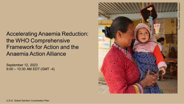 Accelerating Anaemia Reduction: WHO Framework & Action Alliance