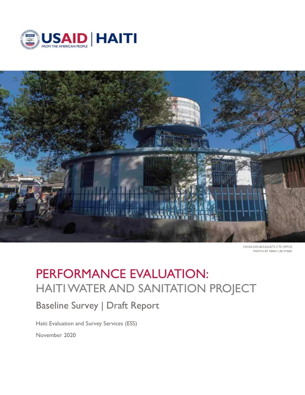 PERFORMANCE EVALUATION: HAITI WATER AND SANITATION PROJECT