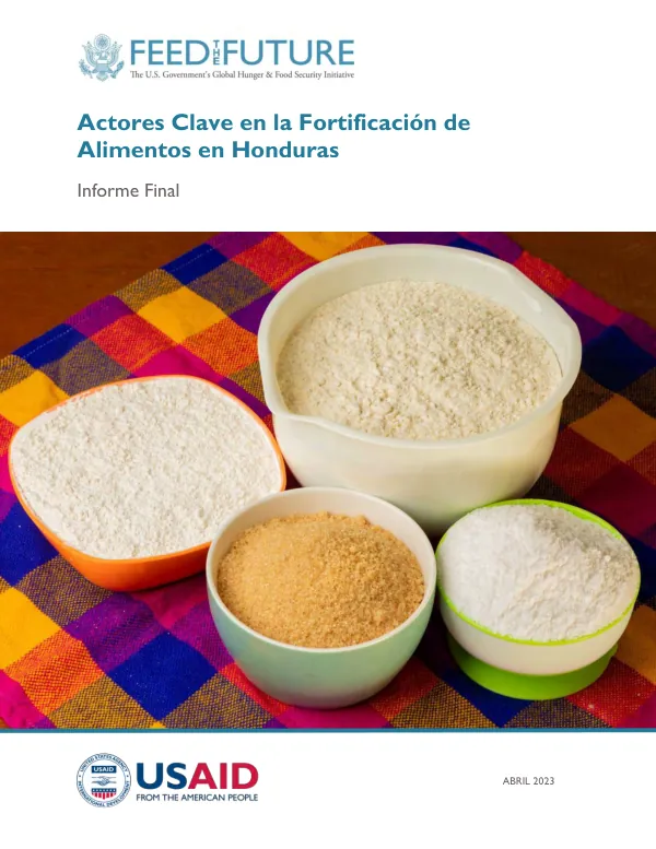 Key Actors in Food Fortification in Honduras: A USAID Report