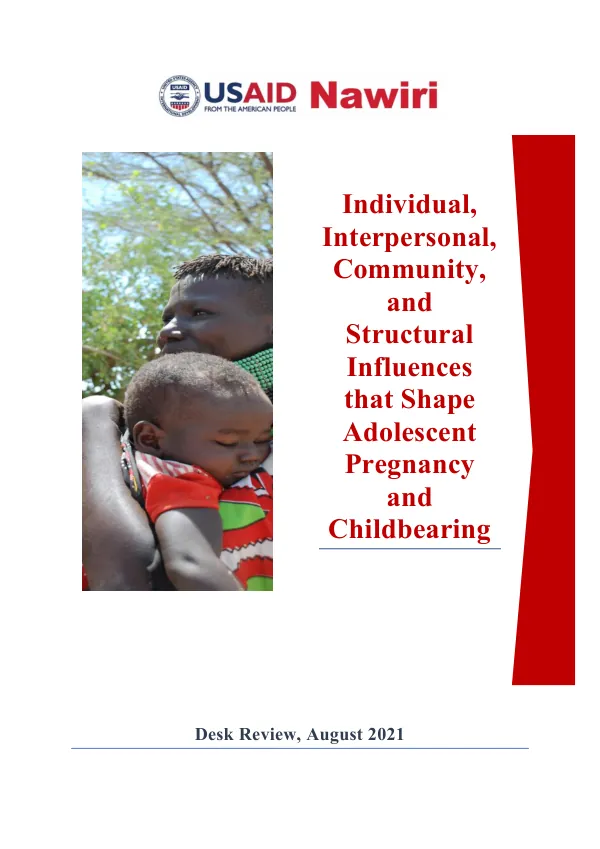 ASRH Desk Review: Influences on Adolescent Pregnancy and Childbearing