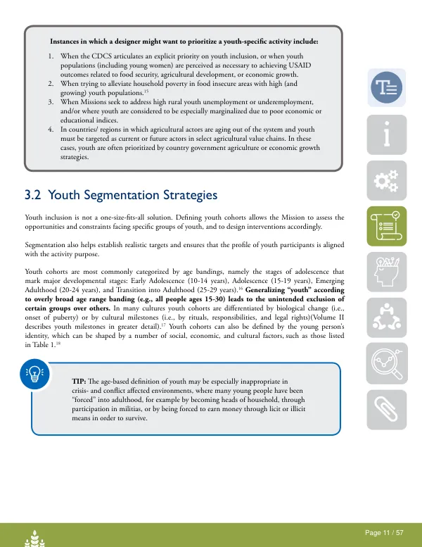Youth Inclusion and Segmentation Strategies in Agricultural Development