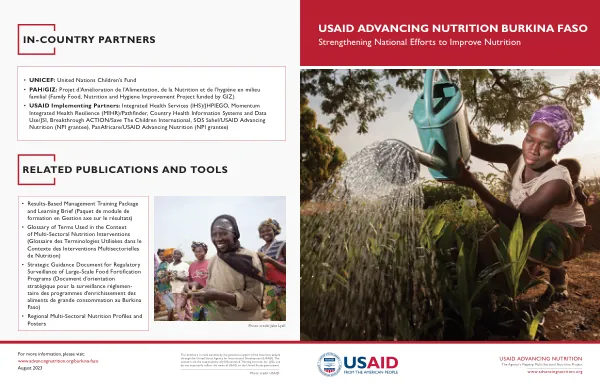 USAID Advancing Nutrition Burkina Faso Country Brochure 2023