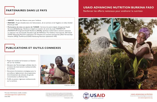 USAID Advancing Nutrition Burkina Faso Country Brochure 2023