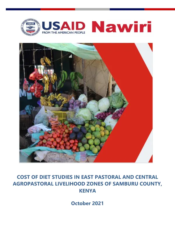 Cost of Diet Studies in Samburu County, Kenya