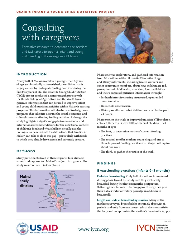 Consulting with Caregivers Handout