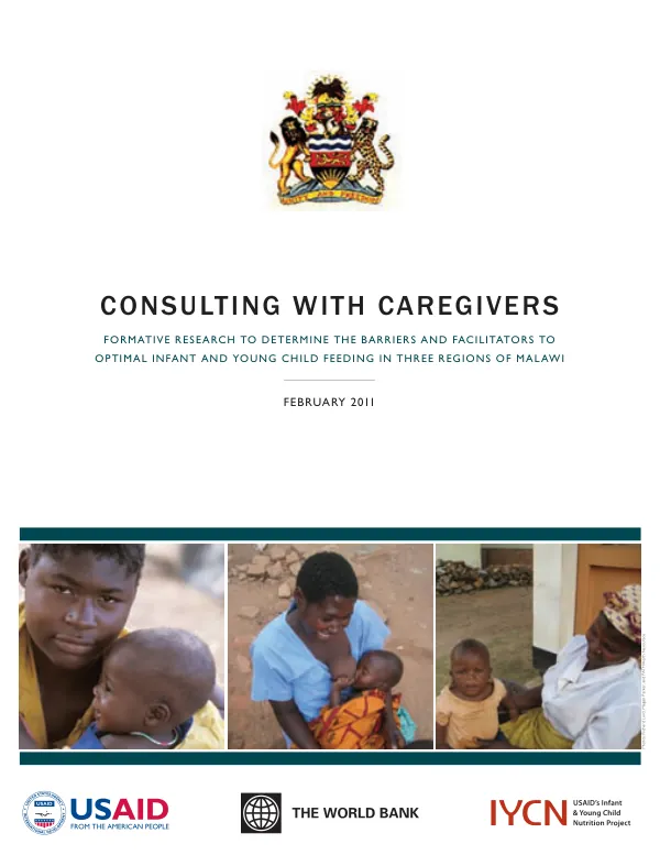 Malawi Infant Feeding Study: Consulting with Caregivers Report