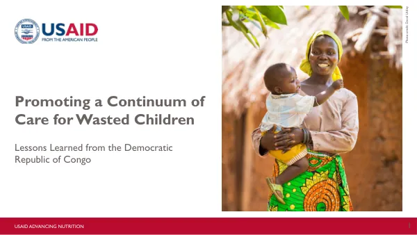 DRC Wasting Webinar: Promoting Continuum of Care