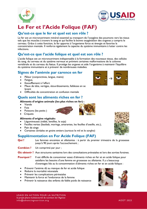 Iron and Folic Acid (IFA) Technical Fact Sheet